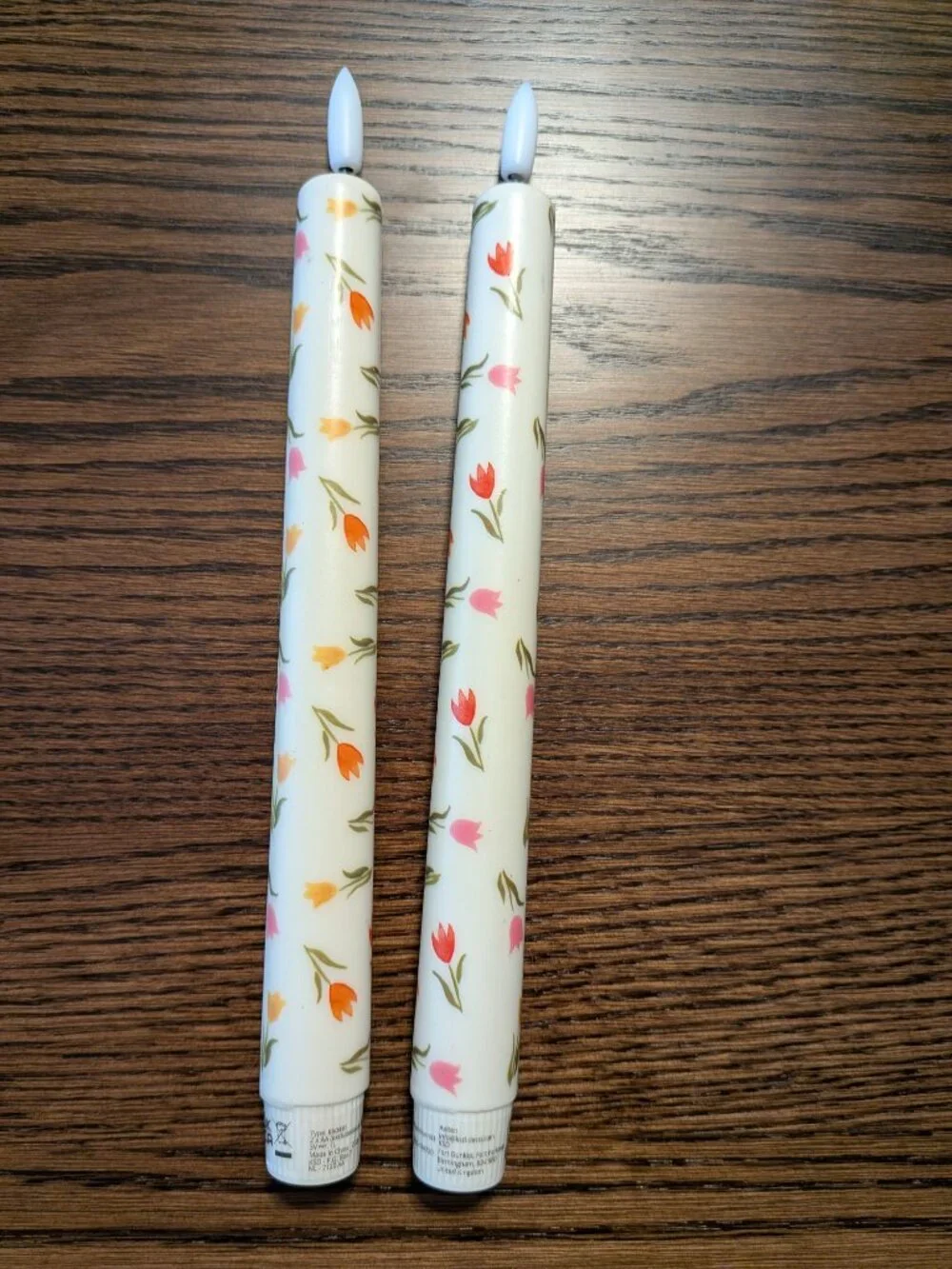 Anthropologie Flameless Tulip Taper Candles, Set of 2